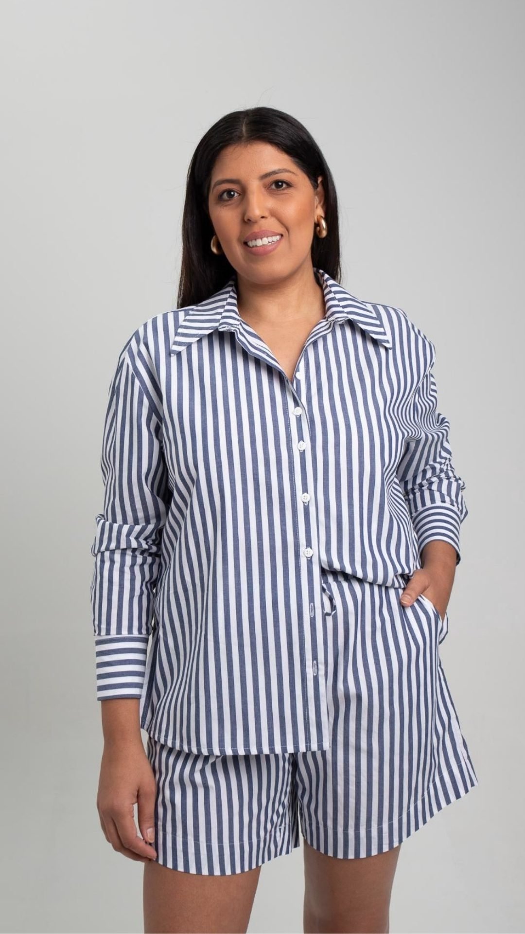 Conjunto camisa e short Mulheres Altas - Imagem 3