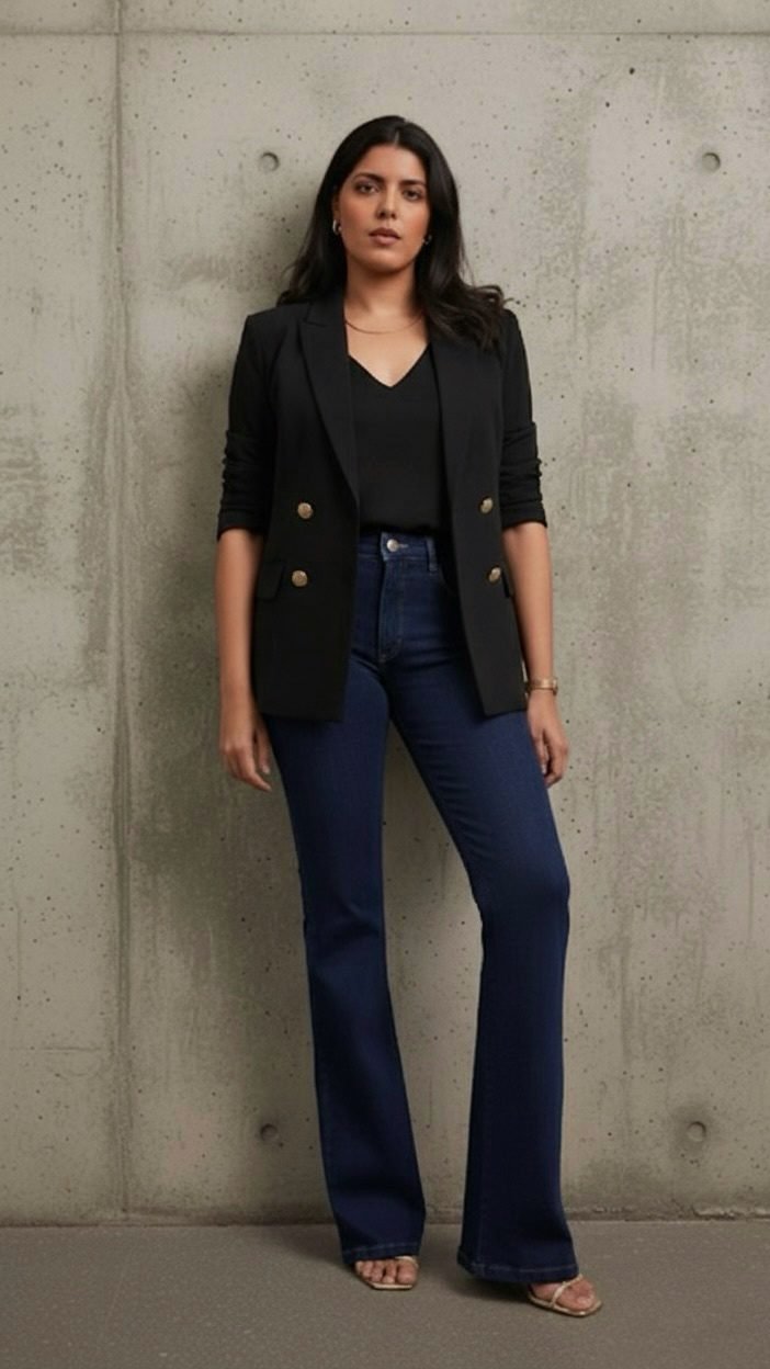 Flare Lívia Chapa Barriga – Azul Escuro