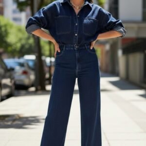 Pantalona Jeans – Azul Escuro