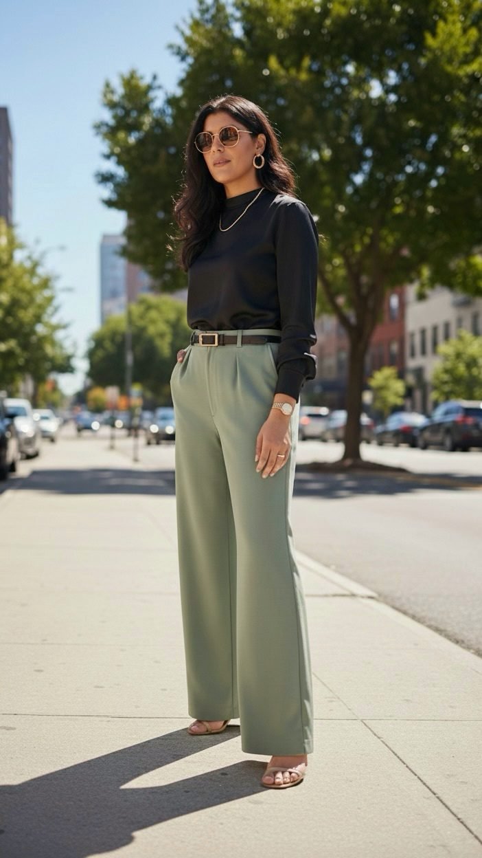 Wide Leg Giu – Verde