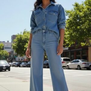 Pantalona Jeans – Azul Médio