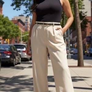 Wide Leg Giu – Creme