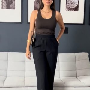 Calça Recorte Preta